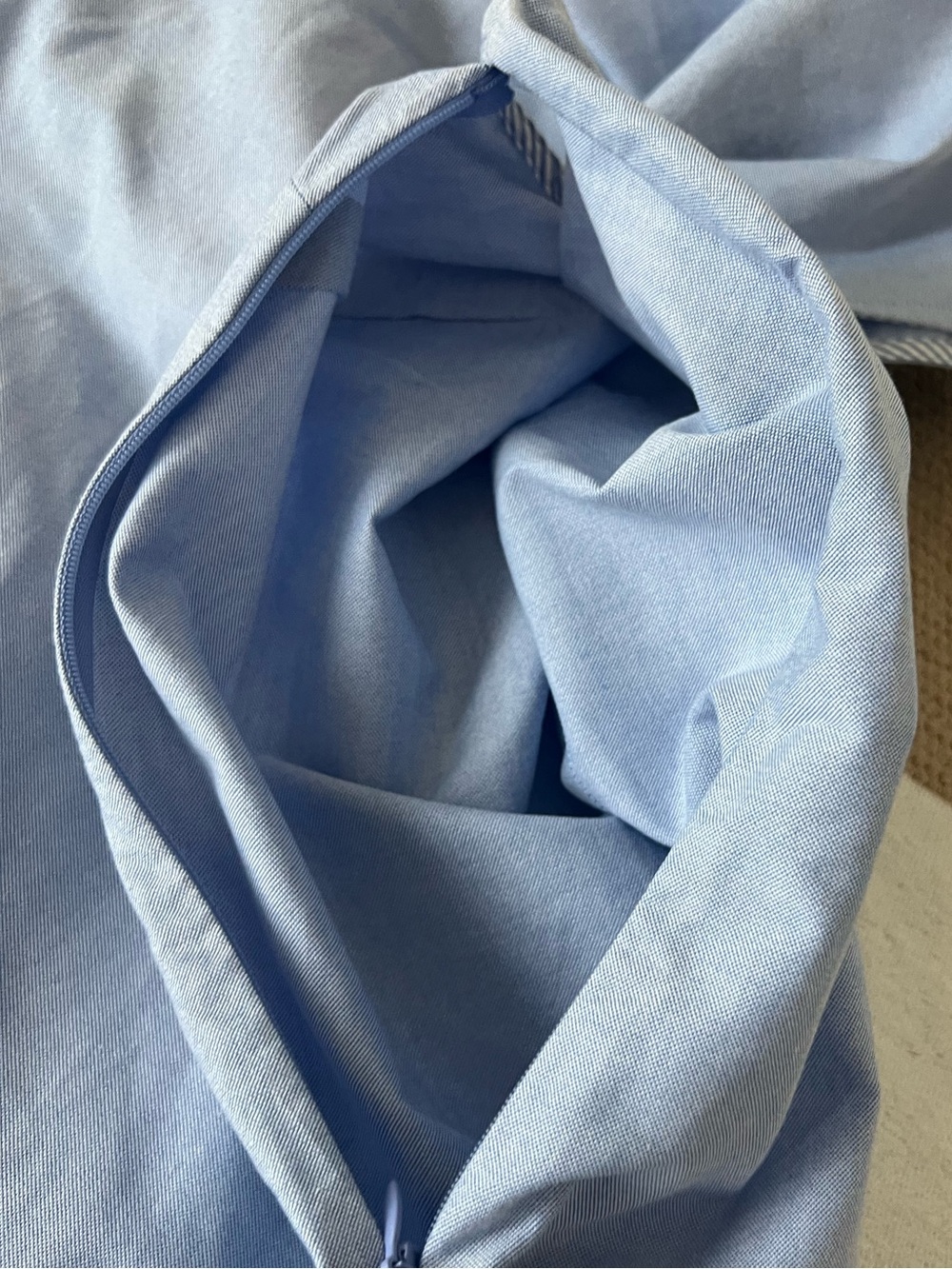 STS Sail to Sable Light Blue Sleeveless Oxford Shift Dress Size Large - Picture 7 of 12